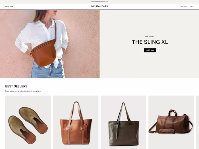 WP Standard a Visually appealing and Modern Store