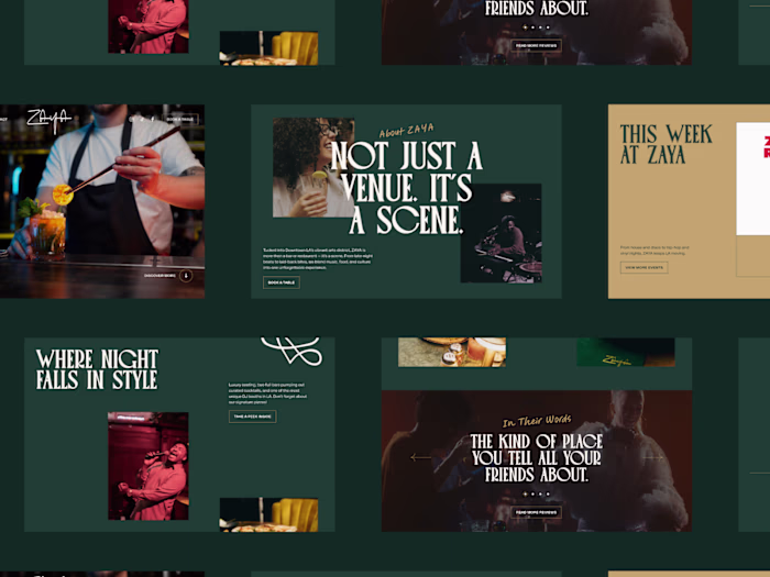 Layout designs for an La-based bar and music venue