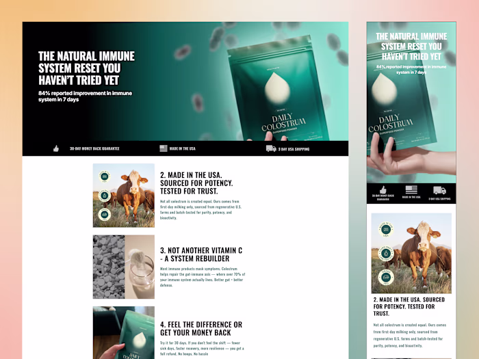 Landing page build - healthletic