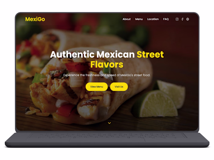 MexiGo Landing Page Design