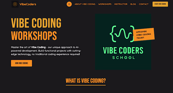 Development for vibecoders.school