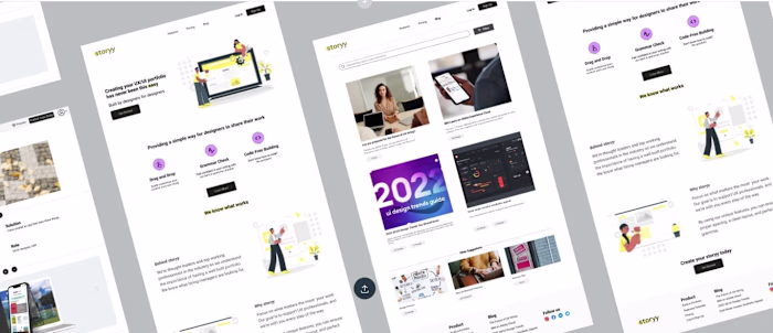 Storyy - A Portfolio Builder For New UX Designers