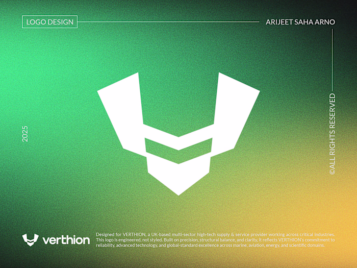 Letter V - Logo for a Multi Sector High-Tech Supply & Servic...