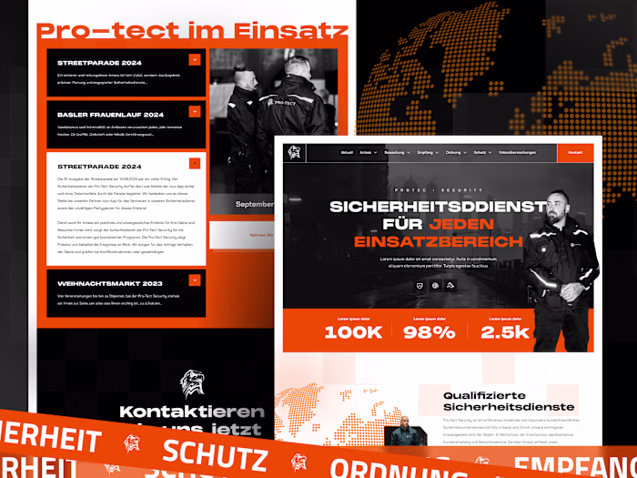 Pro-Tect – UX/UI Design for Security Services Landing Page