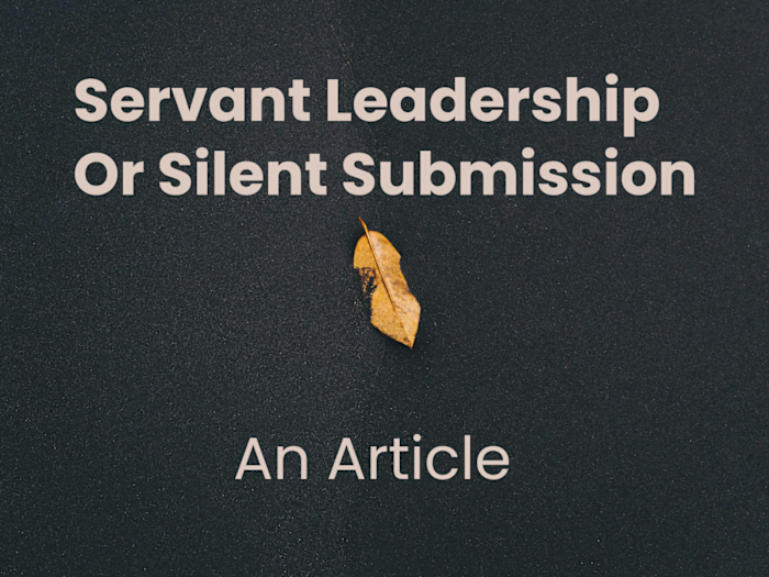 Servant Leadership - An Article