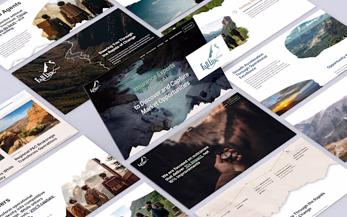 Insurance Tech startup brand, logo and website design