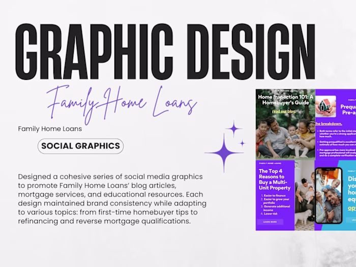 Social Media Graphics for Family Home Loans