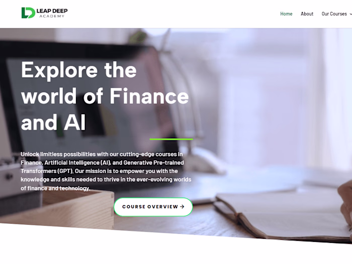 Multi-page Website for LeapDeep Academy
