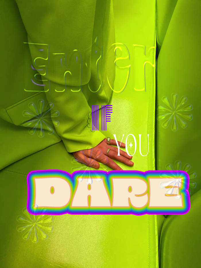 Vibrant "Enter if you dare" Poster