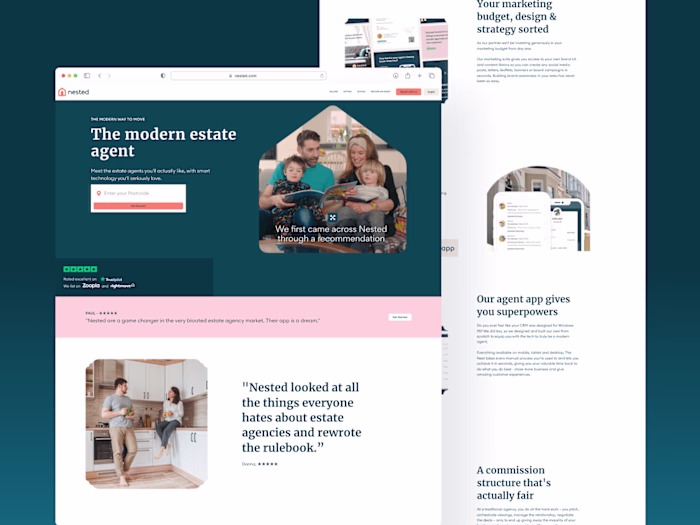 Nested: Marketing website design & development