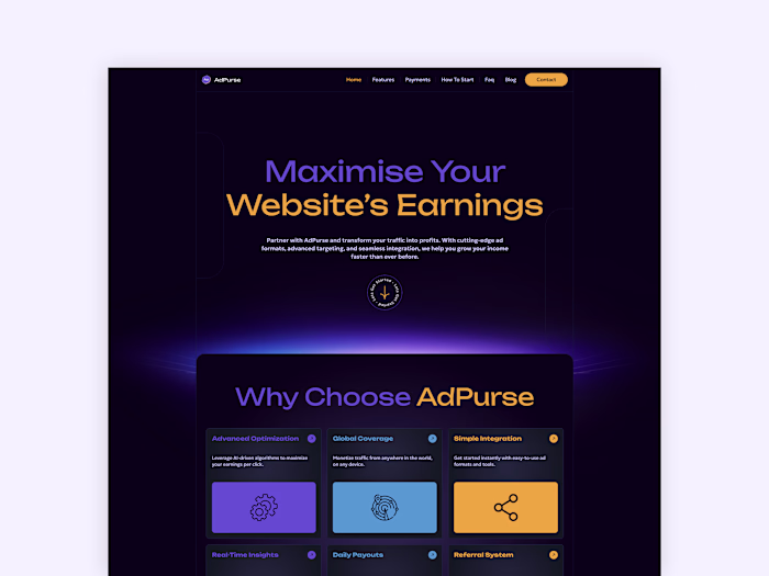 Website Monetizer Template for Framer (https://adpurse.frame...