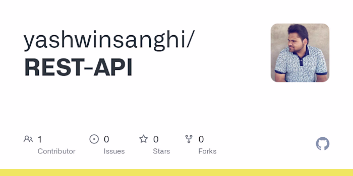 GitHub - yashwinsanghi/REST-API