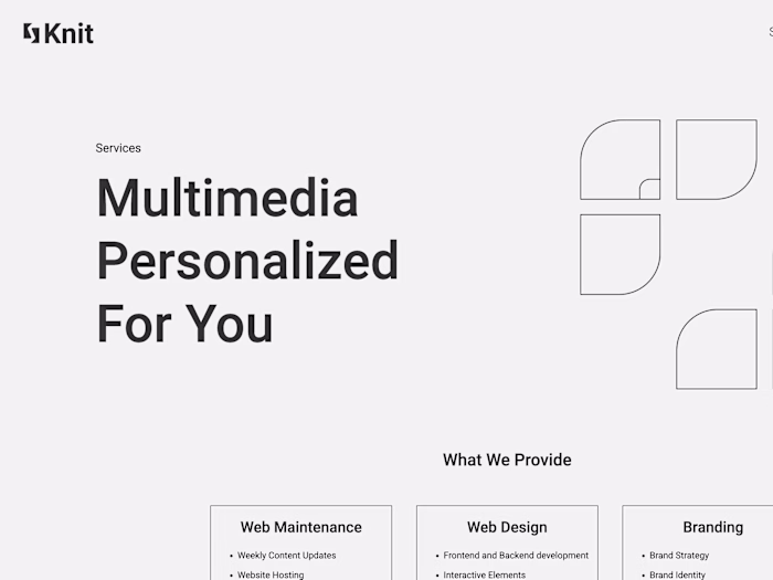 Designing the Knit Studios Website