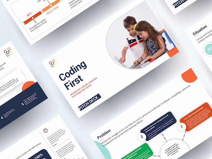 Pitch Deck for Kids Learning Ed-tech Business