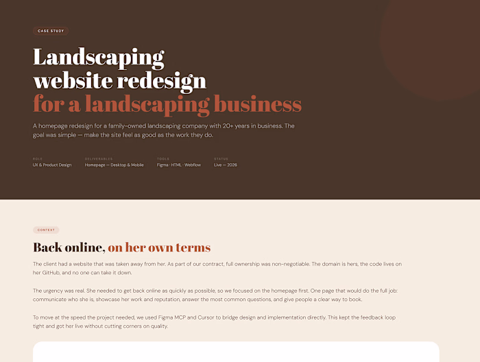 Website Redesign for a Local Service Business