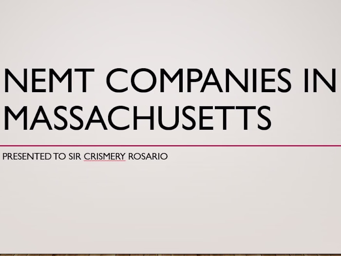 Research on NEMT  companies in Massachusetts USA