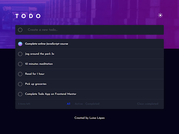 ToDo app with drag and drop