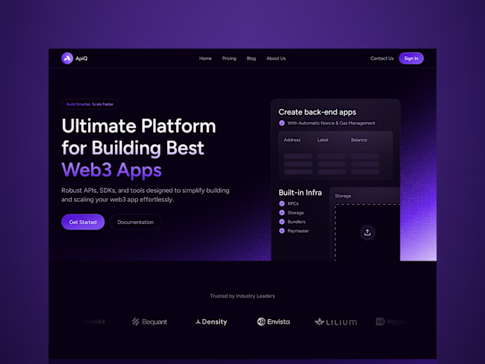APIQ — Web3 Blockchain Website