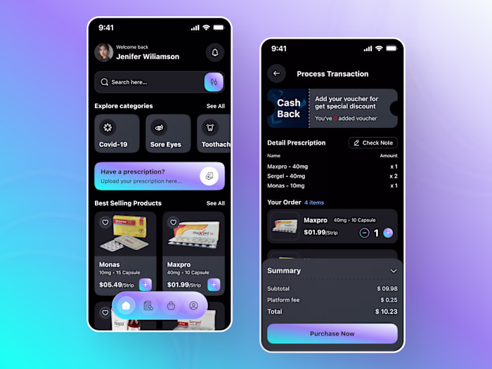 Pharmacy App Concept Clean Design for Better User Experience...