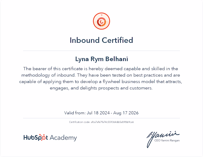 Inbound certified