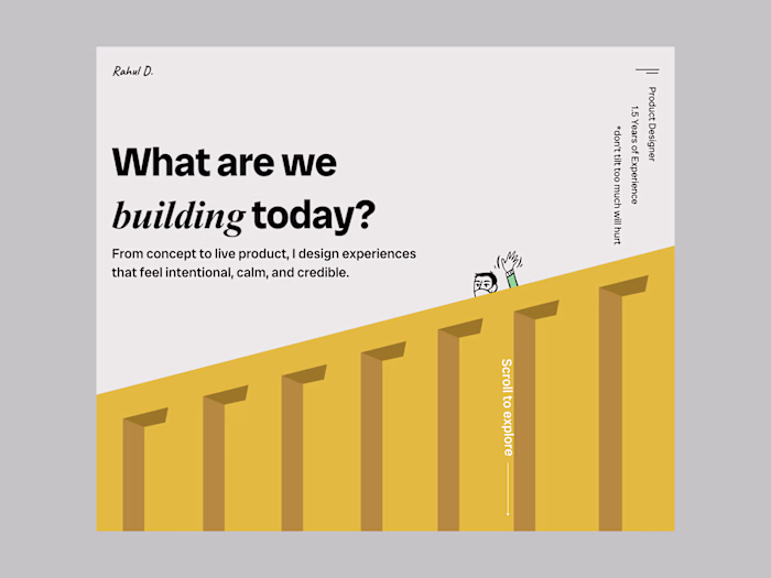 Start my work on portfolio website. Next Target Locked on Fr...