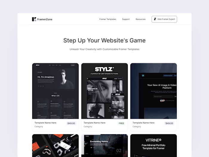 Website in Framer - Framer Templates Store