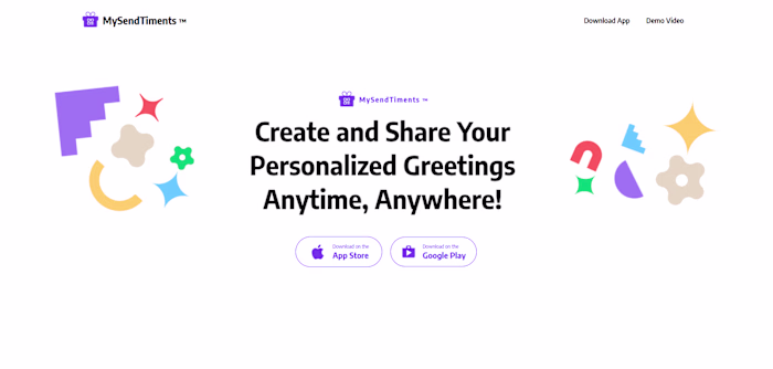 MySendTiments™ Landing Page 