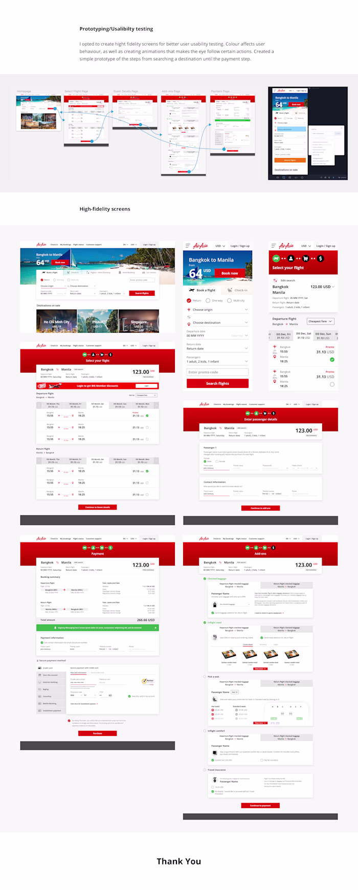 Airline website booking journey case study