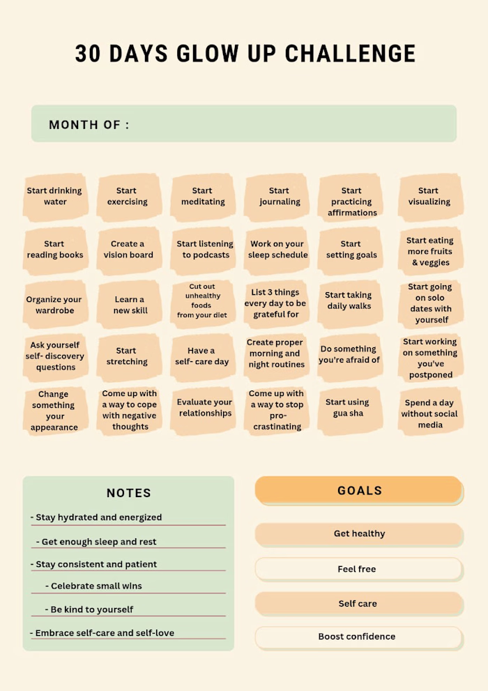 A “30 Days Glow Up