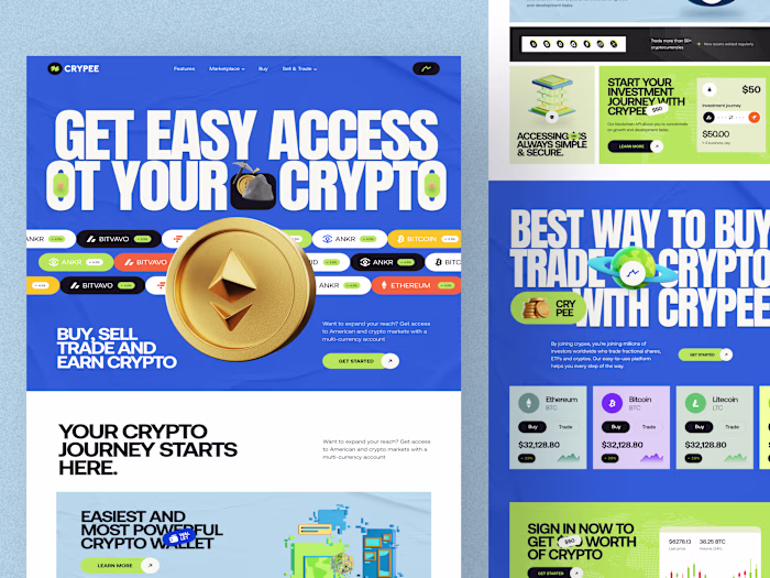 Crypto Exchange Landing Page Website