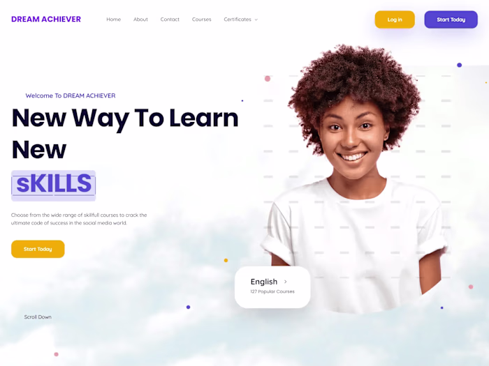 DreamAchiever.in Website Redesign