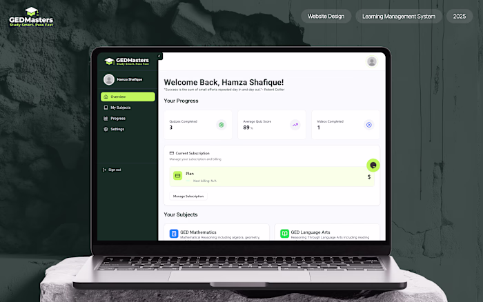 Learning Management System — Web & Dashboard Design