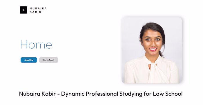Nubaira Kabir's personal website showcasing