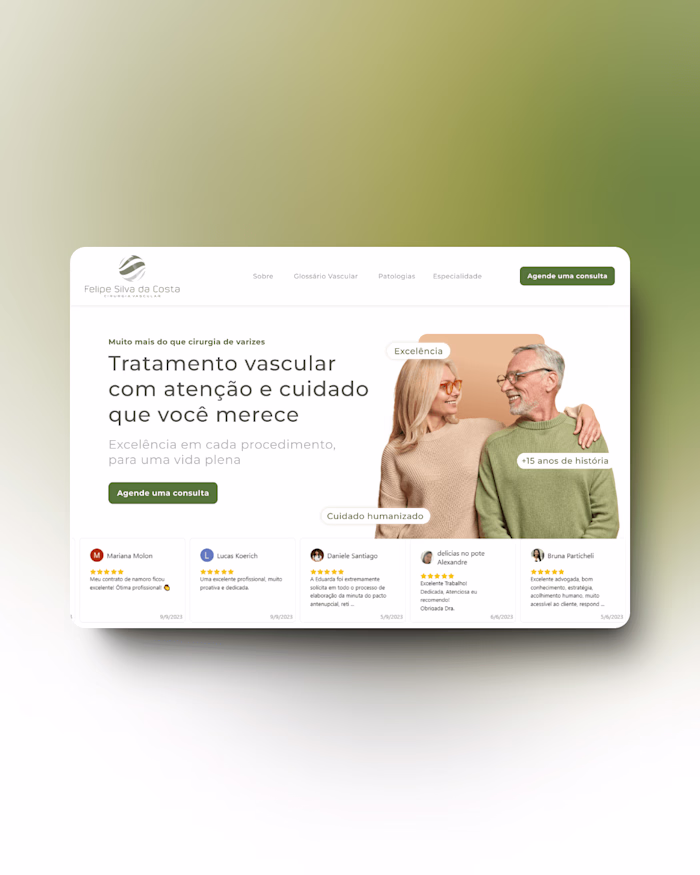 
Landing page redesign for a vascular surgeon