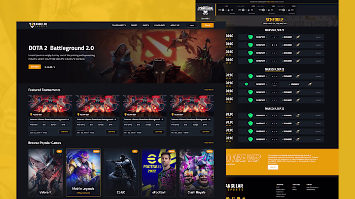 Angular Esport - User End