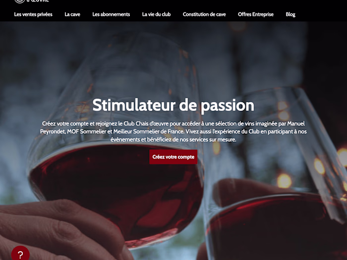 Wine Club ERP — Chais d’Œuvre