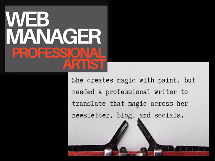 Online Content Manager for Professional Artist