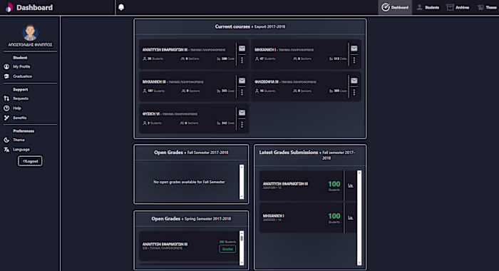 Universis Teacher Platform