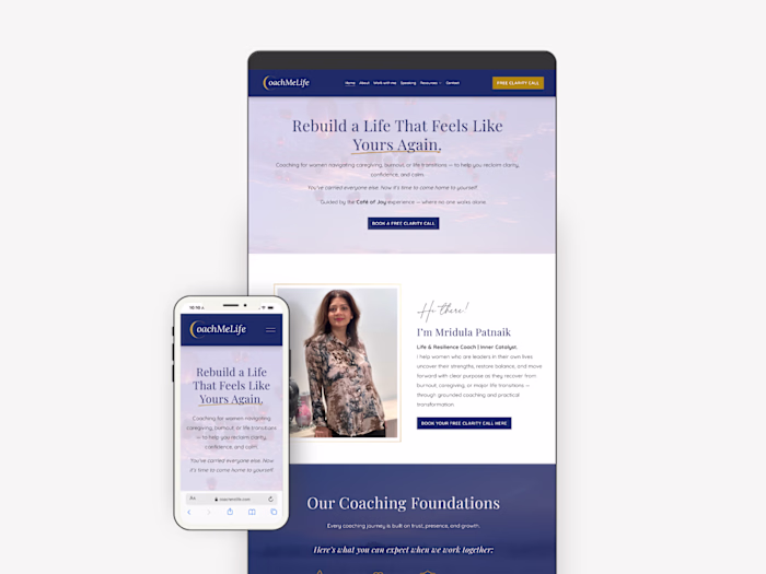 Funnel, Website Optimization & Brand Review for Coach Me Life