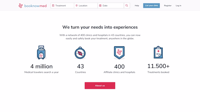 booknowmed // Website design preview animation