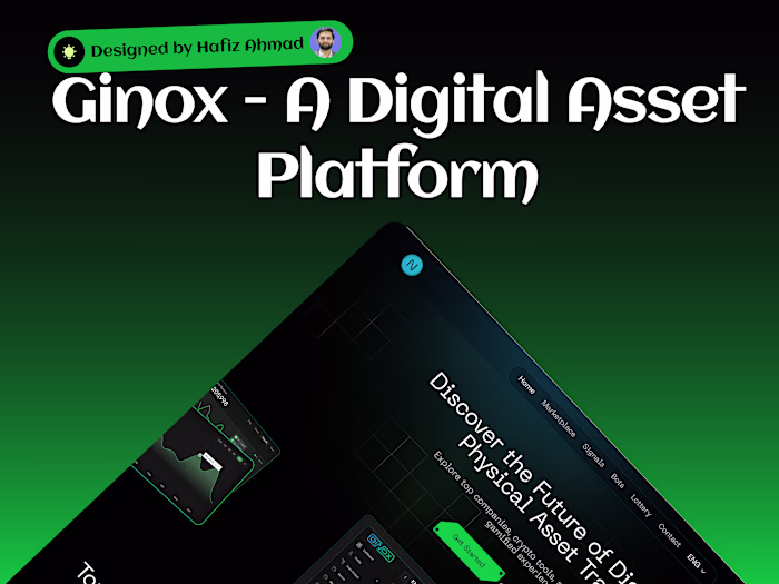 Landing Page Design for Ginox - A Digital Asset Platform