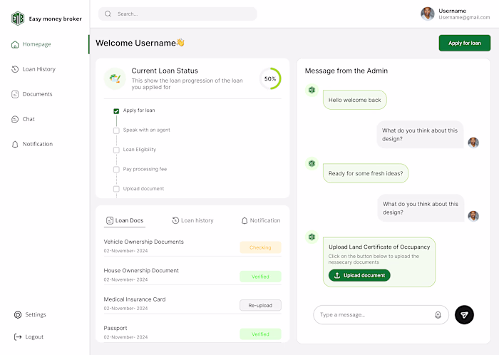 Easy Money Broker Web APP