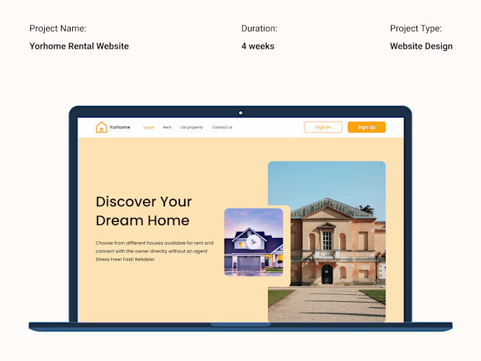 Yorhome: Home Rental Website UI/UX Design 
