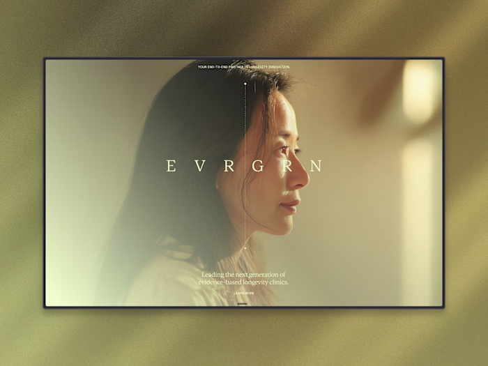 EVRGRN Longevity landing page