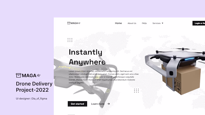 UI/UX Design for Maga Drone Delivery Platform