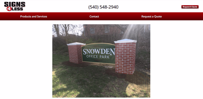 Sign Business Custom Website