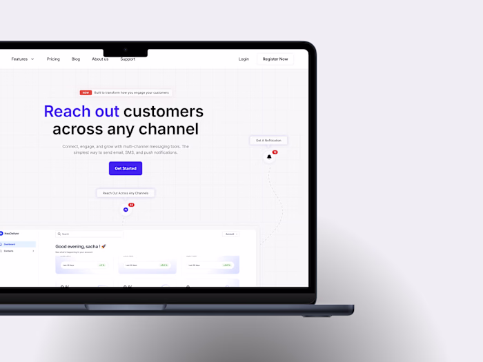 NeoDeliver – Multi-Channel Communication Website Redesign