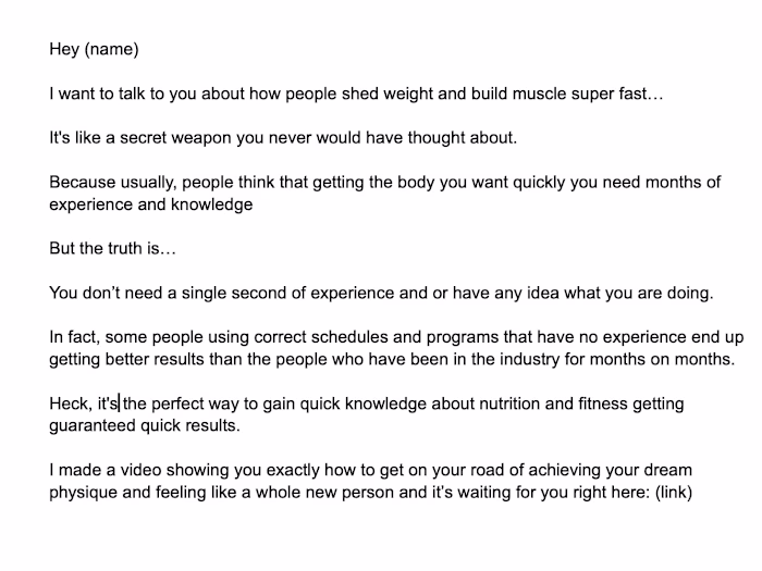 Email sequence draft