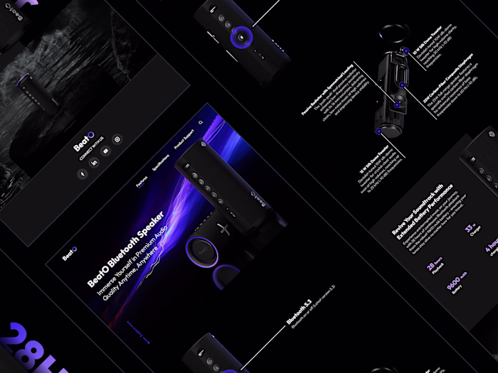 Blutooth Speaker Landing Page Design by DesignSense  on Dribbble