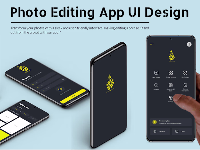 Designer photo editor app ui/ux design